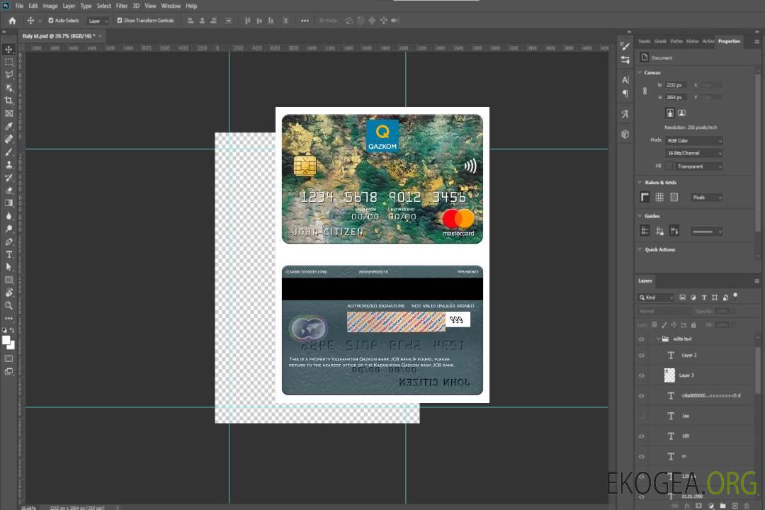 Kazakhstan Banque Qazkom Carte bancaire JCB mastercard template Kazakhstan Banque Qazkom Carte bancaire JCB mastercard template